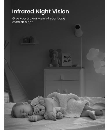 2K Baby Monitor with Camera, Night Vision, Two Way Audio | WiFi Control, Alexa Compatible, SD&Cloud Storage - GNCC C1Pro C1Pro-2K - Buy Online on SooperMarket.com