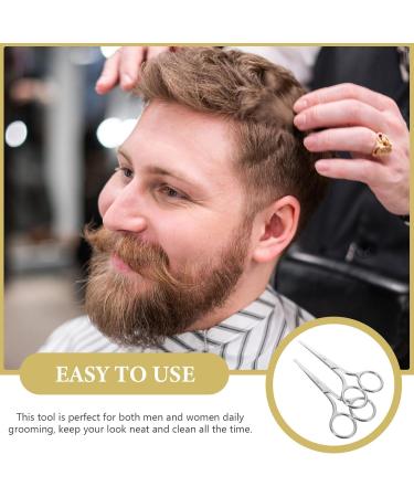 Buy Healvian Rounded Tip Grooming Scissors - Stainless Steel Facial Hair Safety Scissors for Men & Women | Perfect for Nose Eyebrows Moustache & Eyelashes - International Shipping Available - Buy Online on SooperMarket.com