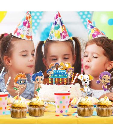 Guppies Ocean Sea Theme Happy Birthday Cake Topper & Mini Cupcake Decorations - 25 Pack - Buy Online on SooperMarket.com