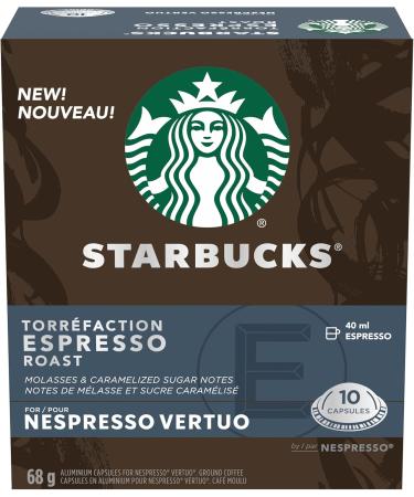 Starbucks by Nespresso Veranda Blend Blonde Roast Coffee Pods Nespresso Vertuo Line Compatible Capsules 8 Coffee Pods & By Nespresso Espresso Roast Coffee Pods Dark Roast Nespresso Vertuo Line Coffee+Coffee Pods Veranda 8 count (Pack of 1) - Buy Online on SooperMarket.com