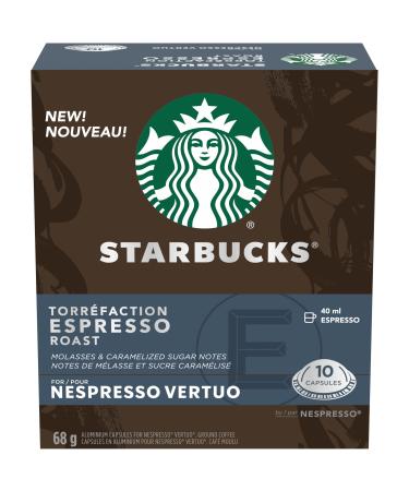 Starbucks By Nespresso Espresso Roast Coffee Pods Dark Roast Nespresso Vertuo Line Compatible Capsules 10 Coffee Pods