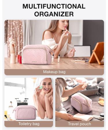 BAGSMART Travel Makeup Bag Organizer Case for Women - Pink - Buy Online on SooperMarket.com