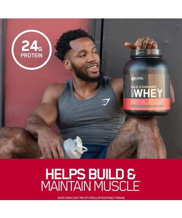 Optimum Nutrition 100% Whey Gold Standard 5lbs Vanilla Ice Cream - Premium Protein Powder for Muscle Growth & Recovery - Buy Online on SooperMarket.com