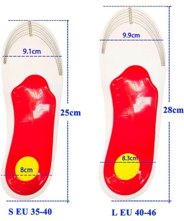 Plantar Fasciitis Relief Arch Support Insoles for Men and Women - Orthotic Shock Absorbing Comfort for Flat Feet & Heel Pain (Small EU 35-40) - Buy Online on SooperMarket.com