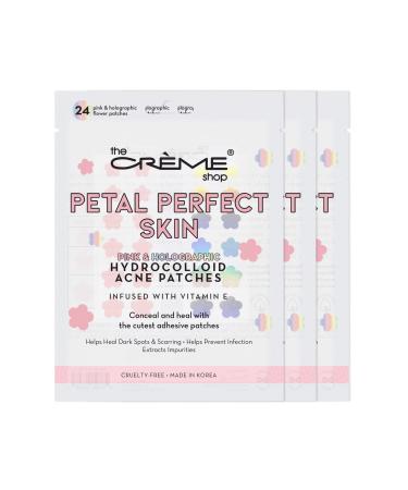 The Cr me Shop Petal Perfect Skin - Hydrocolloid Acne Patches | Pink & Holographic (3 Pack)