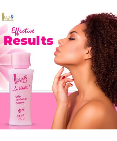 Fair and White So White Skin Brightening Serum 30ml | Face Elbows Knees Feet | Kojic Acid & Castor Oil - International Shipping - Buy Online on SooperMarket.com