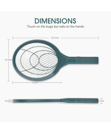 Mafiti Electric Fly Clapper - Toxin-Free Insect Killer with Removable Batteries | Ideal for Indoor & Outdoor Use (Dark Green) - Buy Online on SooperMarket.com