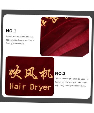 Baluue 3 Pcs Makeup Bag Organizer Hair Dryer Fabric Bag Fabric Velvet Storage Bag Hair Dryer Bags - Buy Online on SooperMarket.com