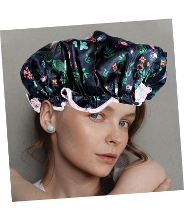 3-Piece FRCOLOR Double-Layer Satin Shower Cap Set for Women - Water-Proof, Breathable & Stylish Hair Protection - Buy Online on SooperMarket.com