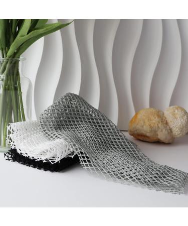 African Bath Sponge Set - Exfoliating Body Scrubber Trio in Black, White, Grey - Buy Online on SooperMarket.com