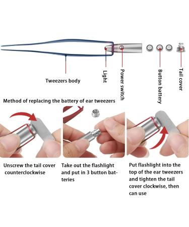 LED Earwax Removal Kit with Tweezers and Storage Box - Gentle & Safe Stainless Steel Ear Pick for Home Use - Buy Online on SooperMarket.com