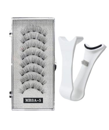 Wezalget Magnetic Eyelashes 2 Pair Portable False Eyelashes False Lashes Kit Natural Look Reusable Lashes with Applicator 3D Artificial Eyelashes for Women