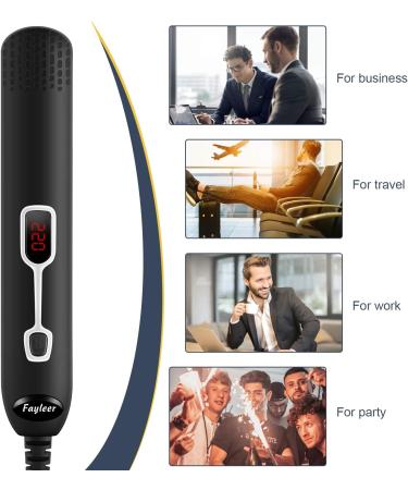 Fayler Bart Gl tteisen Beard Straightener | Beard Glades for Men | 6 Adjustable Temperatures LCD Display Smooth & Style Your Beard! - Buy Online on SooperMarket.com