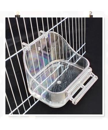 Parrot Bath Box Bird Cage - 1 Piece Parakeet Caged Accessory Supplies Bathing Tub Bath for Most Birdcage Pet Parrot Budgie Parakeet Lovebird Cockatiel Cage Water Shower Transparent - Buy Online on SooperMarket.com