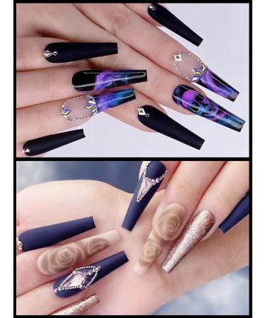 Kalolary 480pcs XXL Natural Color False Nail Tips - Extra Long Half Cover French Acrylic Nail Art Extension Tools in Clear Box - Buy Online on SooperMarket.com