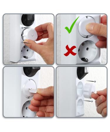 Buy COM-FOUR Child Locking Sockets - 10-Pack Safety for Babies & Toddlers with Metal Key - Secure Home Protection - Buy Online on SooperMarket.com