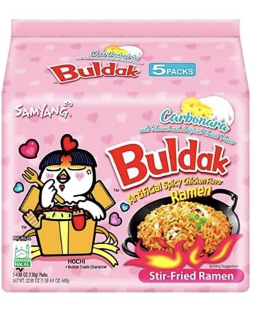 Samyang carbo Buldak nuclear fire fried super hot spicy noodles 5 pack
