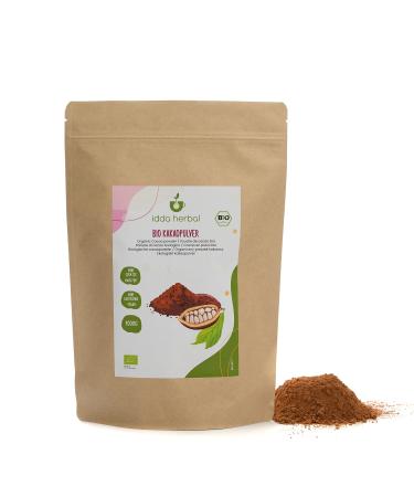 Organic Cacao Powder (1kg 2.2lb) Cocoa Powder from Controlled Organic Farming 100% Natural and Pure Ground Cacao Beans Vegan 1 KG (2.2lb)
