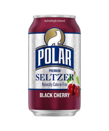 Polar Seltzer Water Black Cherry 12 fl oz Cans - 24 Pack - Refreshing Sparkling Beverage - Buy Online on SooperMarket.com