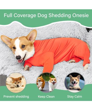 ETDANE Surgical Recovery Suit for Dogs - Anti-Hair Loss Long-Sleeved Pile Suit in XXL Orange - Comfort for Male & Female Dogs - Buy Online on SooperMarket.com