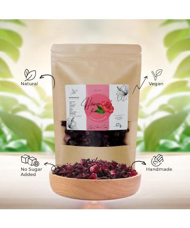 Dried Organic Hibiscus Flower Tea by Cocktail Crowd Detox - Ideal for Infusions, Iced Tea, Cocktails, Mocktails & Syrups (65g) - Buy Online on SooperMarket.com