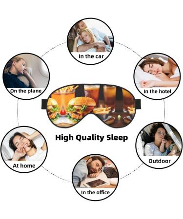 Chicken Leg Burger Sleep Mask - Adjustable & Breathable Eye Mask for Comfort | Fashionable International Shipping - Buy Online on SooperMarket.com