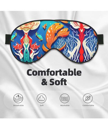 Colorful Tropical Sea Fish Soft Sleep Eye Mask | Breathable Eye Patch for Women | Perfect for Travel & Relaxation - Buy Online on SooperMarket.com