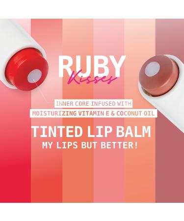 Ruby Kisses Balm Up Tinted Lip Balm - Hydrating Non-Greasy Coconut & Vitamin E Infused Lip Care - Lightweight Sheer Red Color - Buy Online on SooperMarket.com