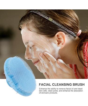 Facial Brush Multifunctional Silicone Face Scrubber Hand Scrubber Waterproof Facial Cleansing Brushes for Skin Cleansing for Deep Cleansing Virtcooy Blue - Buy Online on SooperMarket.com