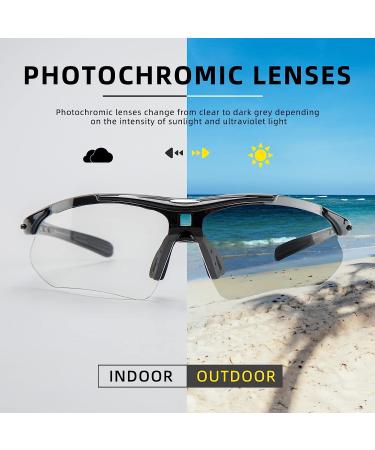 ROCKBROS Photochromic Sports Sunglasses | Men's Cycling Glasses with Removable Elastic Band - Black - Buy Online on SooperMarket.com