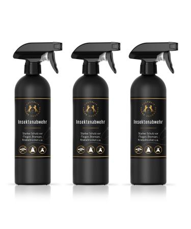 Chevalis 3 x spray bottle empty insect protection horse 500ml immediate protection against brakes flies flies crowd mosquitoes ticks old proven recipe with essential oils and geraniol empty bottles 3 x 500ml of empty bottle with label