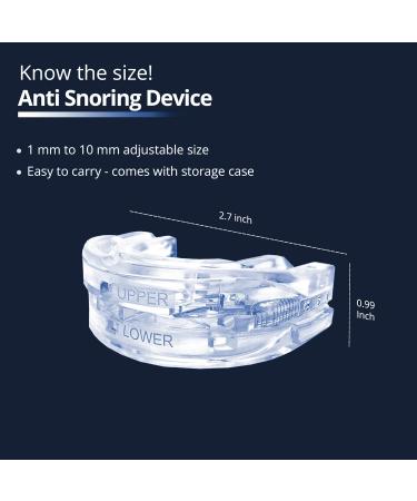 HanLynx Anti Snoring Devices with Chin Strap for Stop Snoring | Moldable BPA Free Soft Plastic Mouthpiece for Sleeping | Effective Snoring Solution Mouth Guard for Family - Buy Online on SooperMarket.com