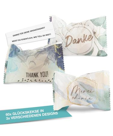 60 Lucky Cookies - Perfect Thank You Gift | Individually Packaged | Made in Germany | Ideal for Weddings & Advent Calendar Filling - Buy Online on SooperMarket.com