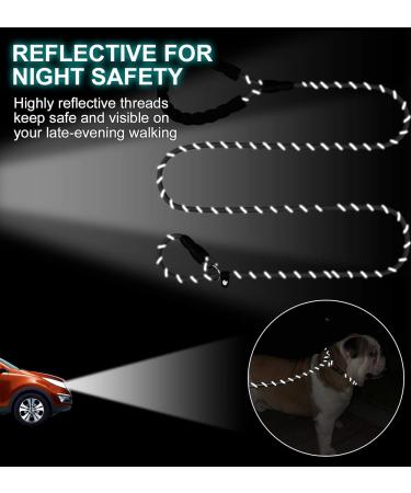 TagME Slip Rope Dog Lead for Medium Dogs 1.8m Reflective Slip Leads with Soft Padded Handle 12 Colors Slip-On Nylon Leash for Training/Walking Black M-3/8"x6'(Pack of 1) Black - Buy Online on SooperMarket.com