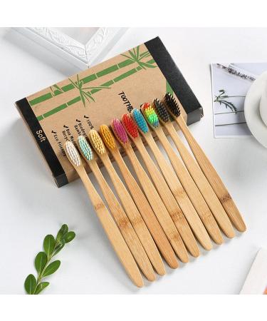 Buy Folpus 5x Soft Bristle Toothbrushes - Set of 10 Colorful Toothbrushes for Gentle Cleaning - International Shipping Available - Buy Online on SooperMarket.com