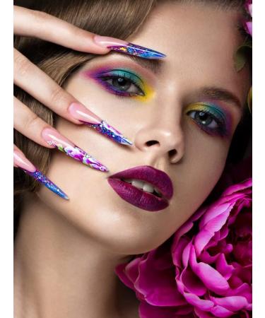 Kalolary 120pcs Clear Dual Nail System - MOOLD ACYLL Stiletto Nail Extension Tips | Nail Art & Manicure Tools in 12 Sizes with Scale Drop Shape - Buy Online on SooperMarket.com