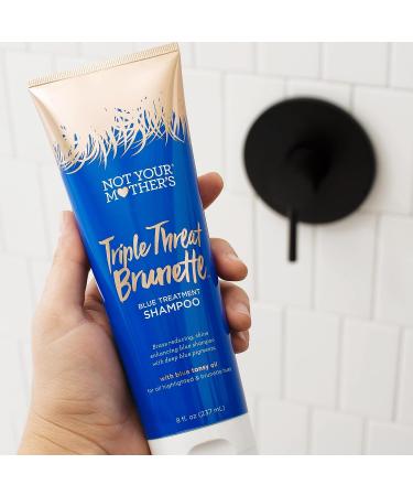 Not Your Mother's Triple Threat Brunette Set - Blue Shampoo & Conditioner For Brass Reduction, Hair Shine, and Moisture (3-piece Set) - Buy Online on SooperMarket.com