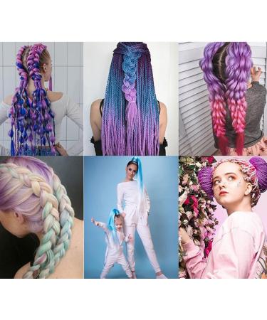 prinfantasy 24 Inch Braids Pink Pre-Stretched Easy Braiding Hair Extensions for Braids Hair Hot Water Setting Synthetic Fiber Hair Extensions Black and Pink GBBZ047 GBBZ047 24 inch - Buy Online on SooperMarket.com