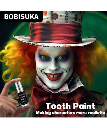 BOBISUKA Black Tooth Paint - Professional Makeup for Cosplay Halloween Theater & Special Effects | Safe Quick Dry Realistic (5 ml - Buy Online on SooperMarket.com