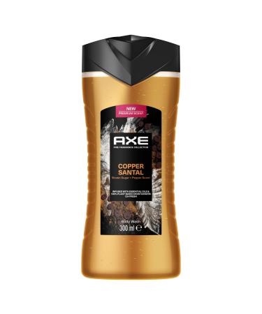 AXE FINE fragrance Collection Duschgel Copper Santal Premium Body Wash for 12h long -lasting freshness gives a spectacular fragrance in the shower 300 ml Copper Santal 300 ml (1 Pack)