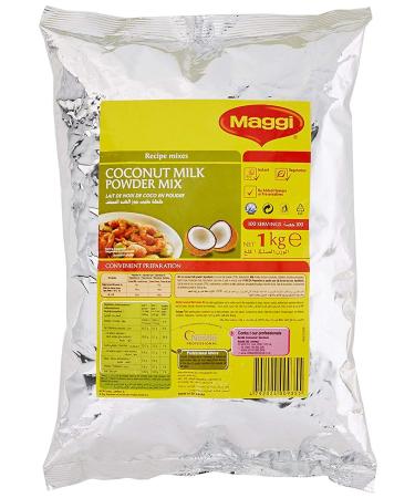 Maggi Sri Lankan Coconut Milk Powder Mix - Free from Gluten Artificial Colours Preservatives and Flavours for Curry Dishes & Coconut Rice Puddings - 1kg Bag