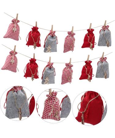 Cabilock DIY Advent Calendar 3 Sets Christmas Calendar Bag Calendars Xmas Candy Bags Drawstring Bags Number Storage Bags - Buy Online on SooperMarket.com