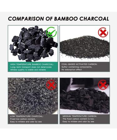 Large Activated Bamboo Charcoal Air Purifying Bags | Odor Absorber for Closet Shoes Car & Basement - Eco-Friendly Deodorizer - Buy Online on SooperMarket.com