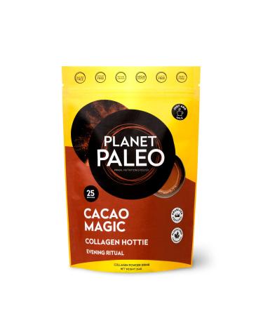 Planet Paleo Pure Collagen - Cacao Magic (264g 25 Servings) | Nutritious Protein-Rich Alternative to Hot Chocolate | Protein Pack Collagen Drink | Free from Dairy Gluten and Sugar Cacao 264g
