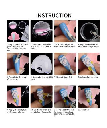 BAIYIYI 12 Color Sculpture Gel Kit for Nail Art Decoration - Creative DIY Carving Gels in Various Colors for 3D Design and Modeling - Buy Online on SooperMarket.com