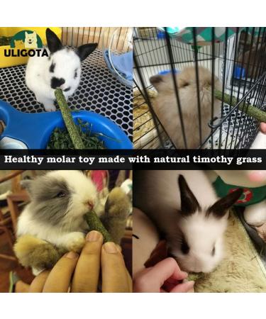 ULIGOTA Timothy Hay Sticks: Handmade Natural Chews for Rabbits, Guinea Pigs, and Small Pets - Buy Online on SooperMarket.com
