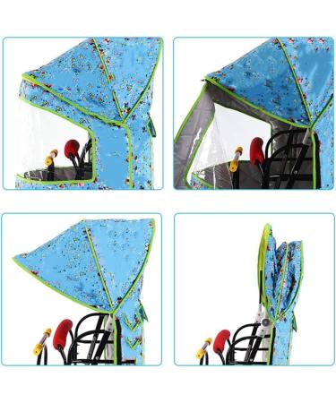 Buy Children's Bicycle Rear Seat with Large Canopy Universal Waterproof Sunshade Cover - Buy Online on SooperMarket.com