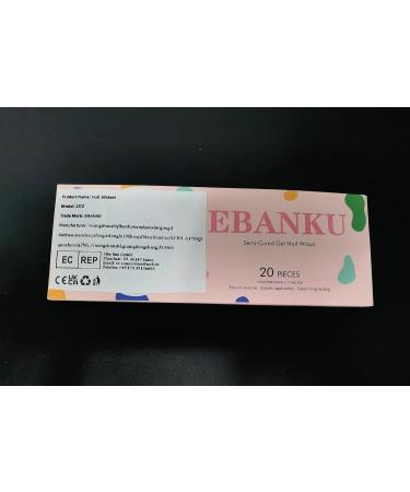 Ebanku 20pcs UV Gel Nail Film - Nude Pink Self-Adhesive Nail Stickers & Foil with Nail File for Women & Girls - Perfect for Nail Decoration - Buy Online on SooperMarket.com