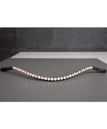 Buy Gl ckshucke Headrog Horse 'Lavender' with Pink Glitter Stones | Curved WB Black Leather - 1 Piece - Buy Online on SooperMarket.com