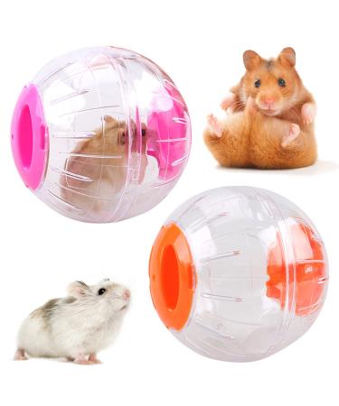 2 Pieces Hamster Running Balls Small Animal Exercise Balls Transparent Hamster Balls for Relieves Boredom and Increases Activity
